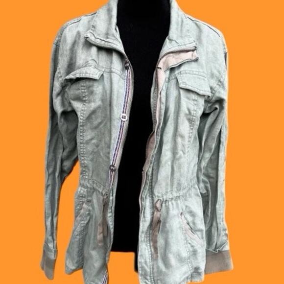 Michael Stars linen, jacket, sage green, women's size S - Picture 1 of 12